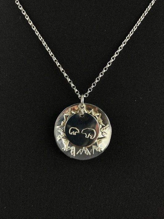 Polar Bears and Mountains Necklace image 0