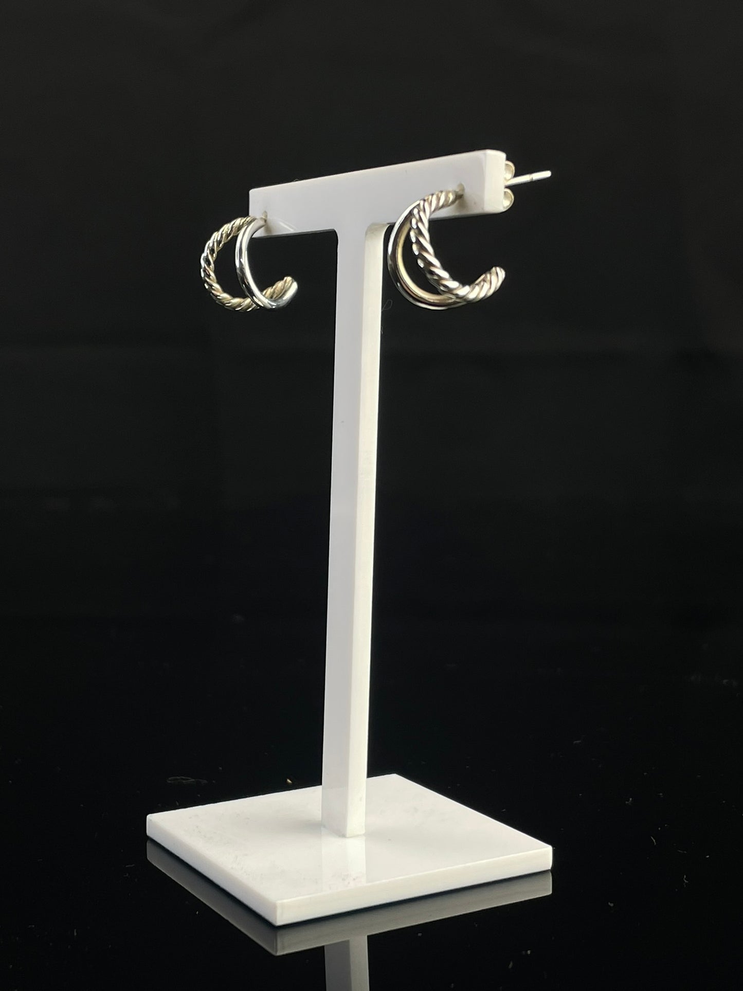 Twisted Huggie Hoops image 2