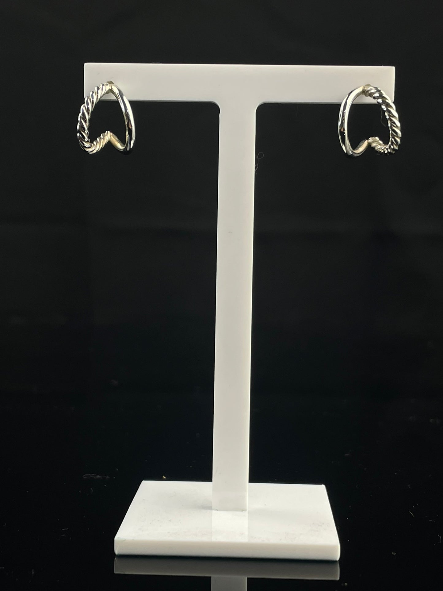 Twisted Huggie Hoops image 1