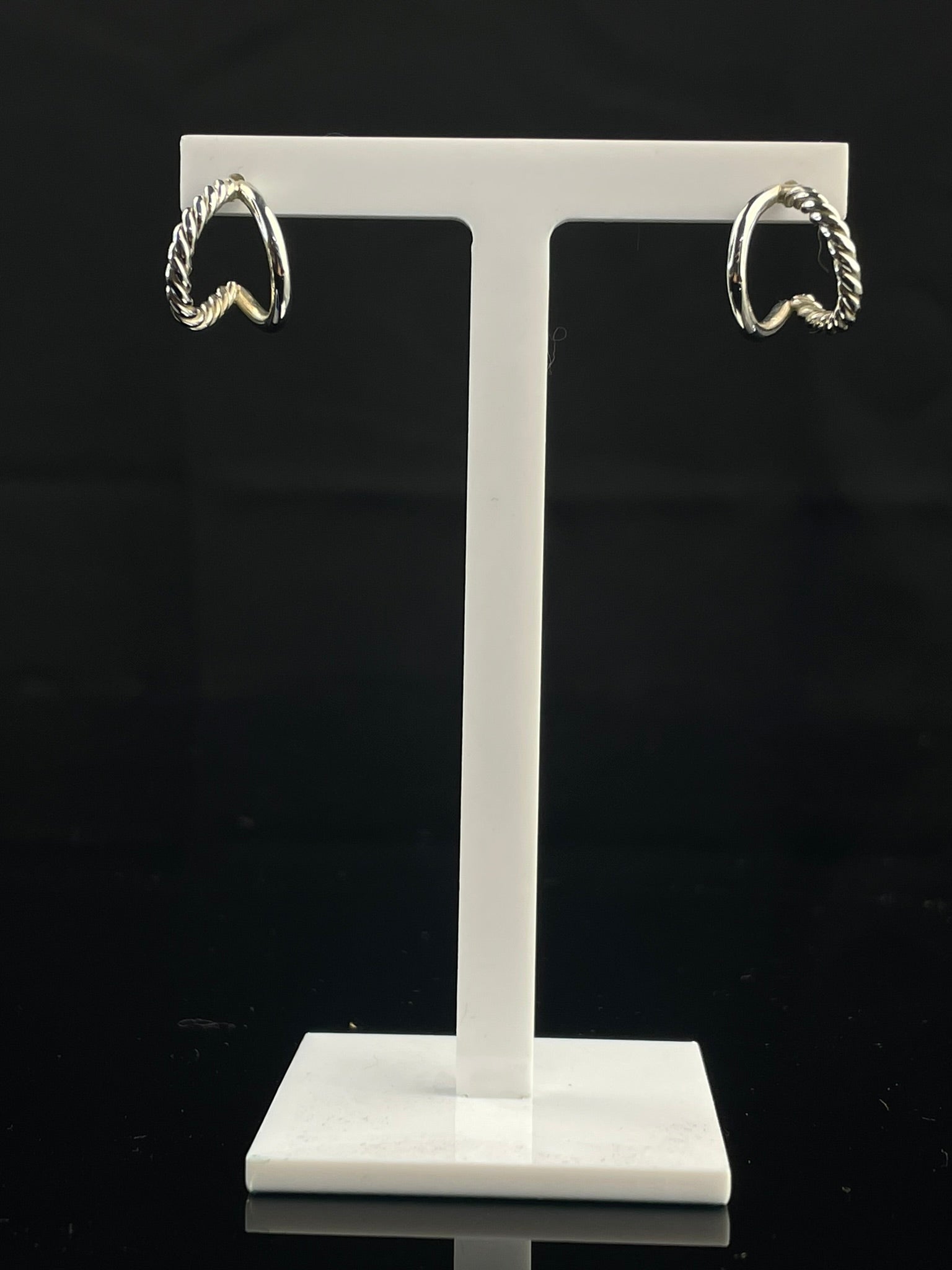 Twisted Huggie Hoops image 1