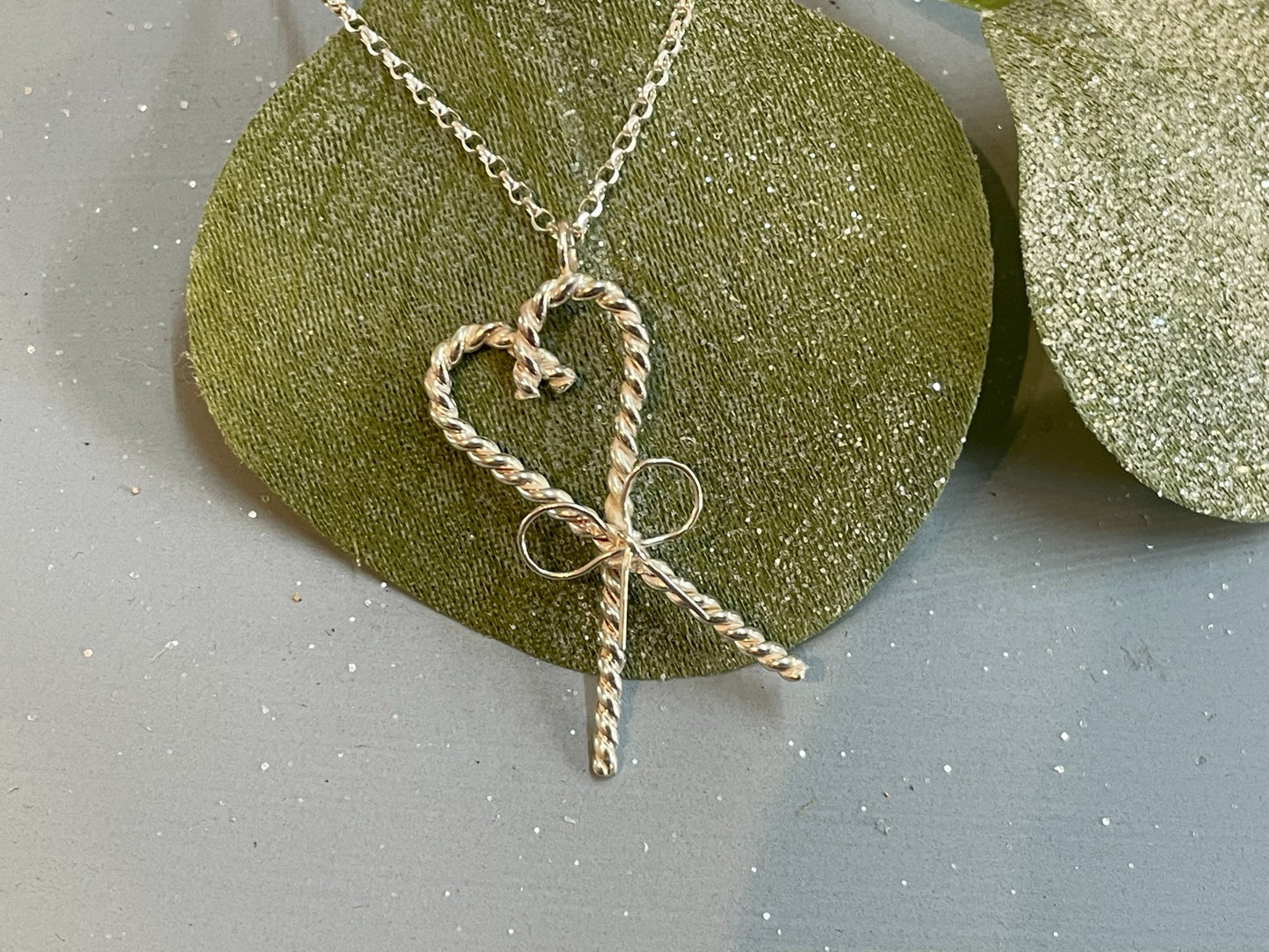 The Candy Cane Heart Necklace image 0