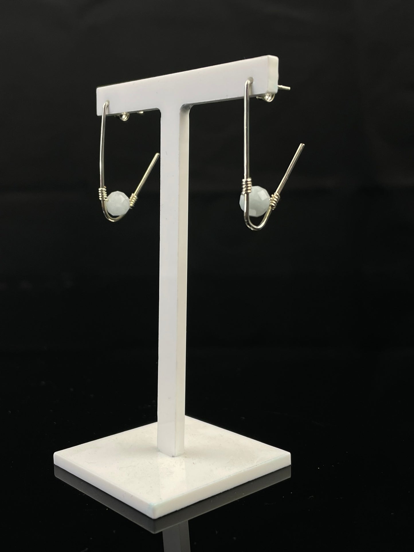 Sculptural Aquamarine Earrings image 0