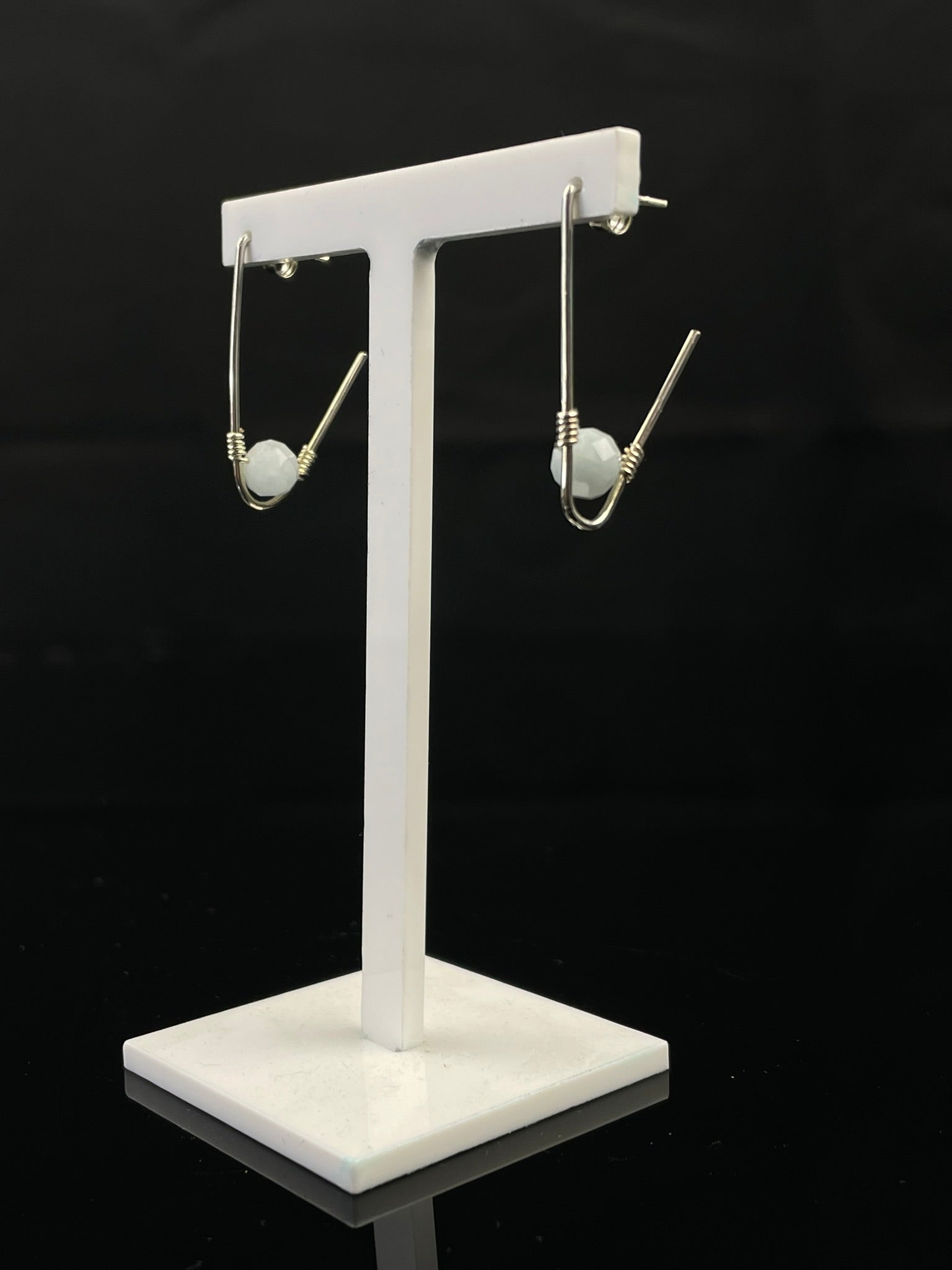 Sculptural Aquamarine Earrings image 0