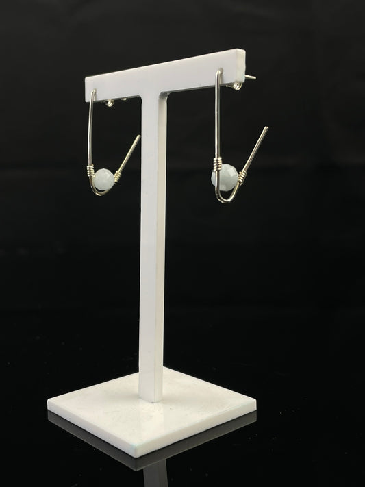 Sculptural Aquamarine Earrings image 0