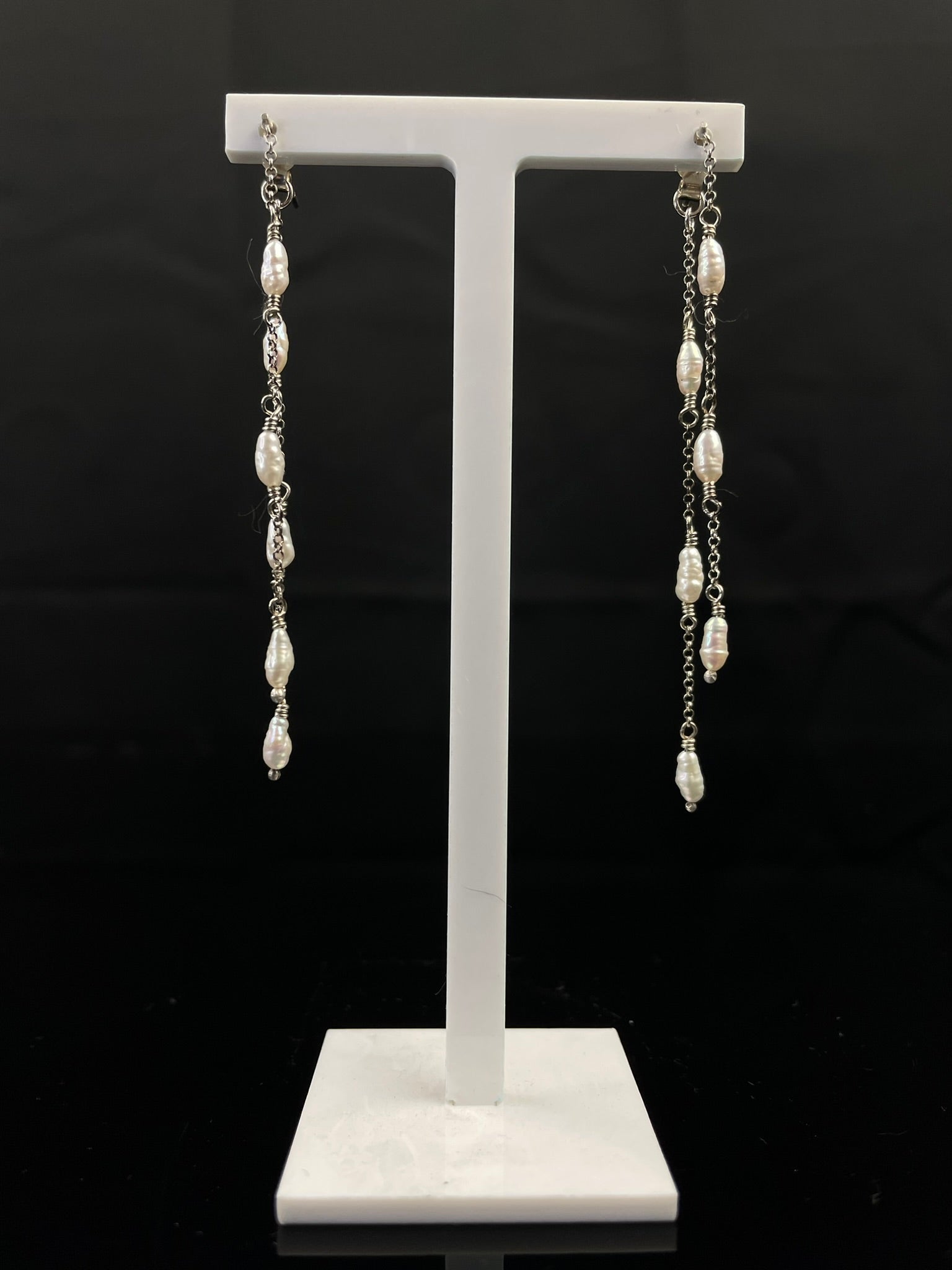 Waterfall Pearl Earrings image 1