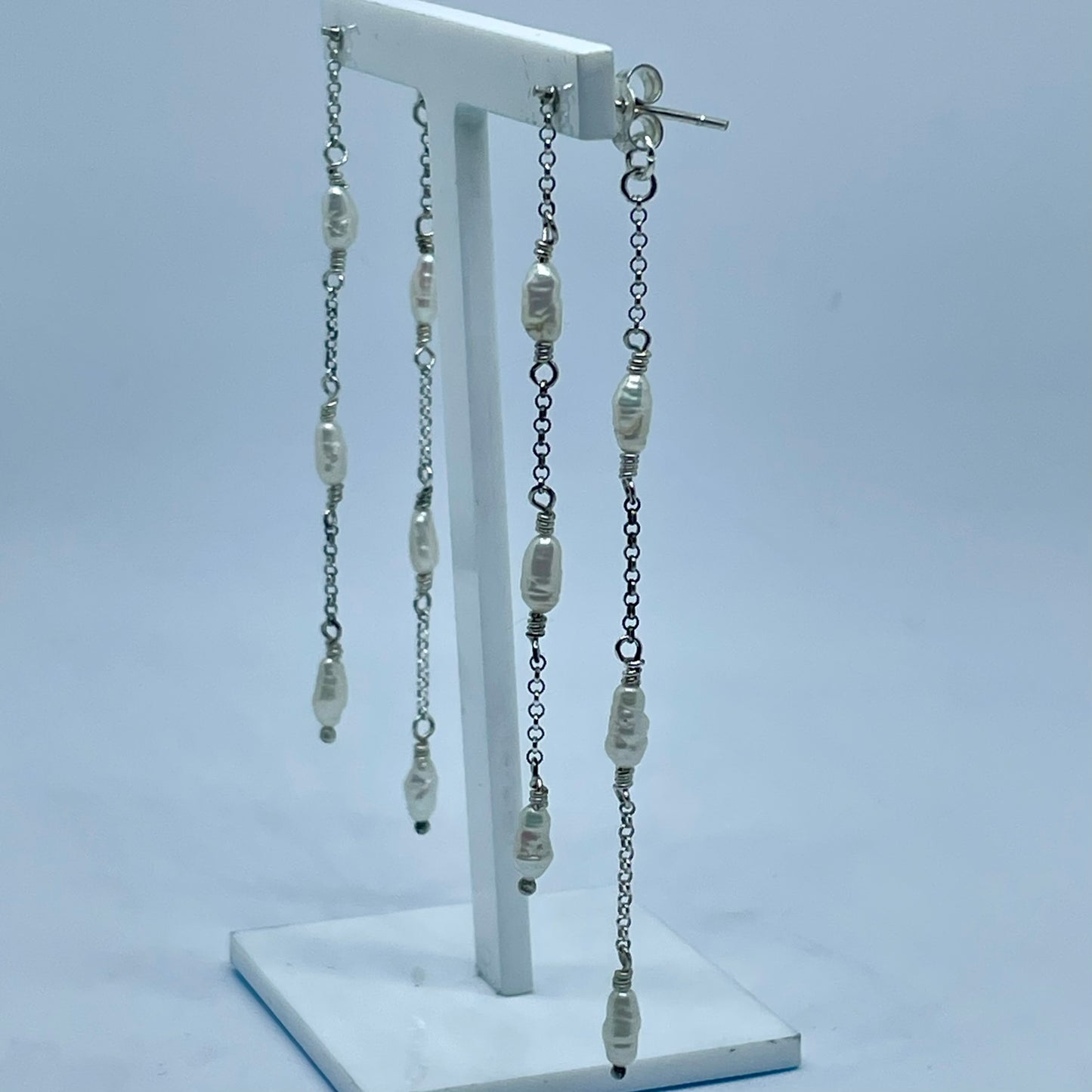 Waterfall Pearl Earrings image 3