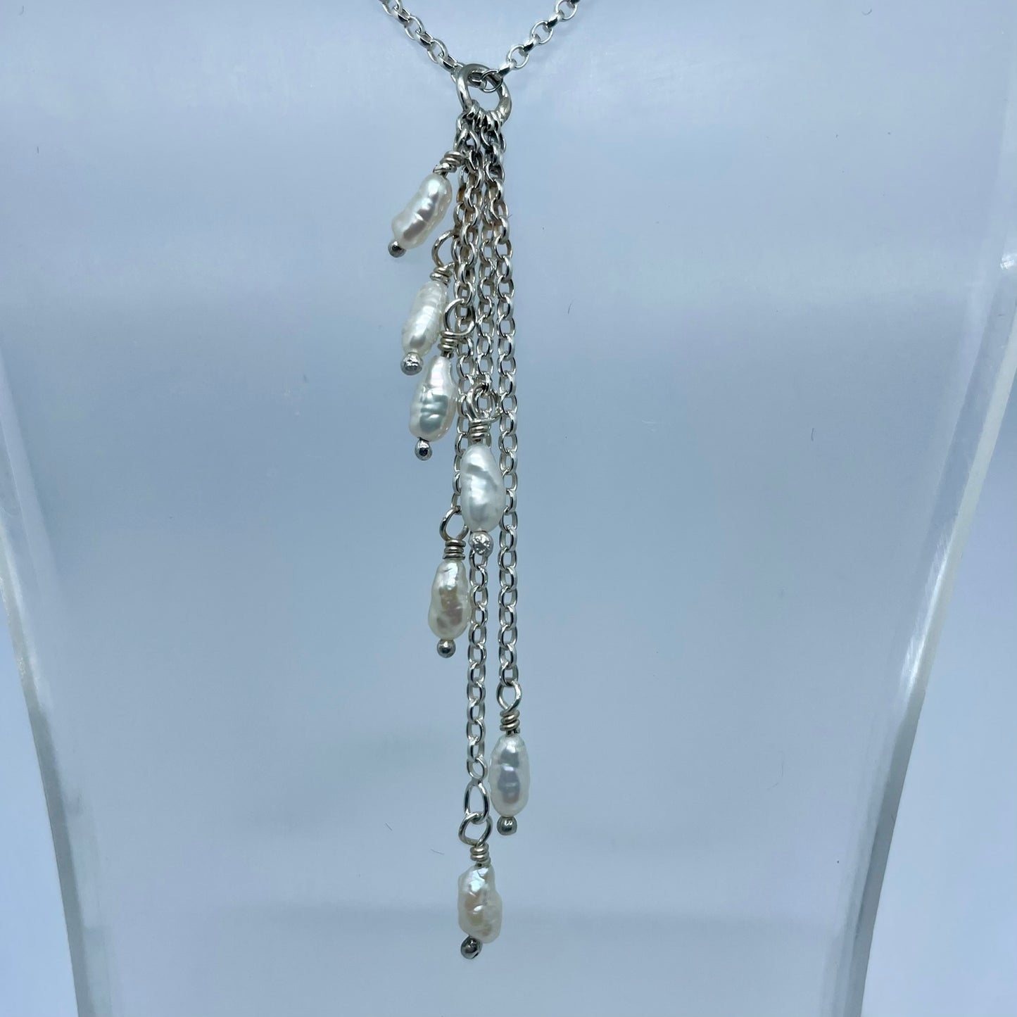 Waterfall Pearl Necklace image 5