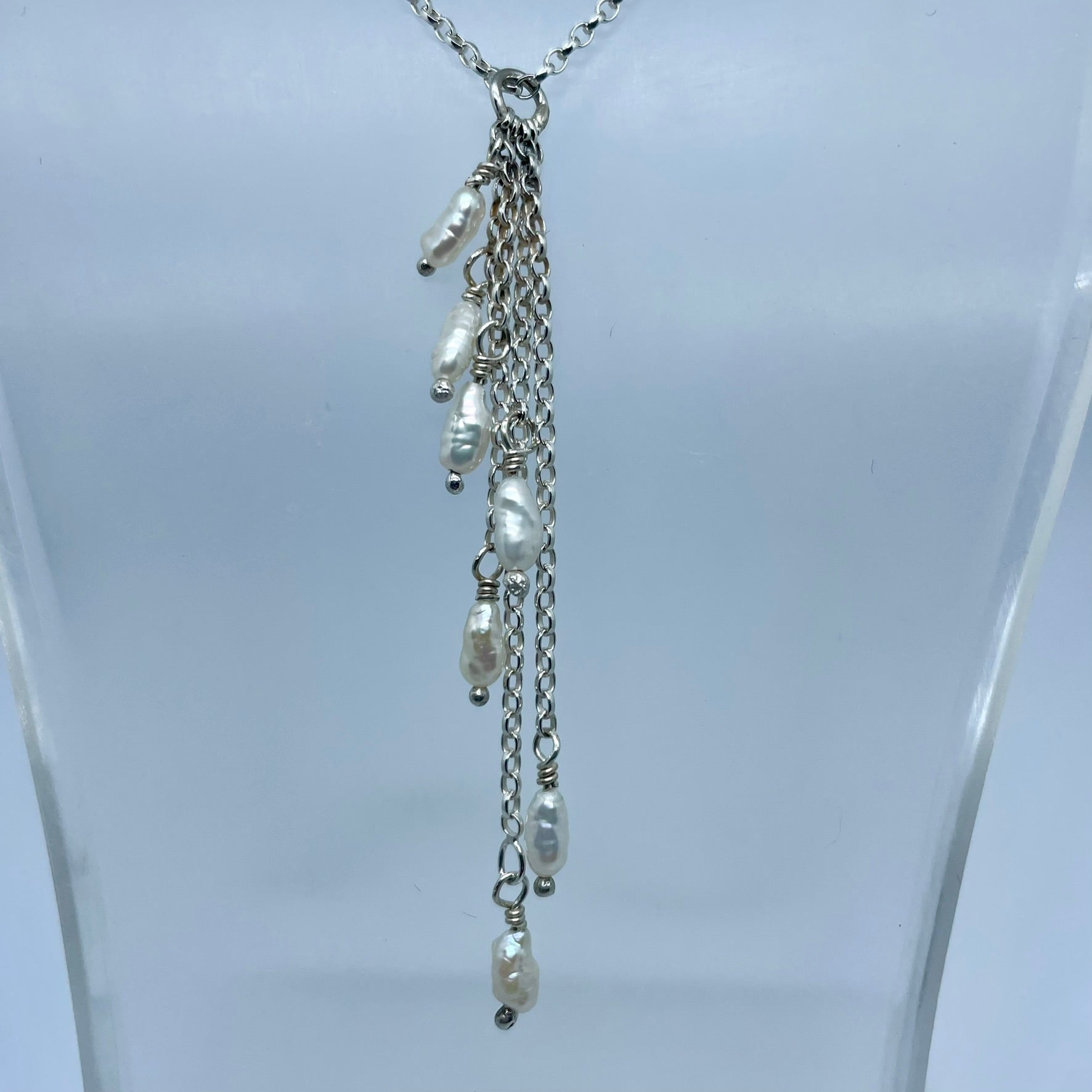 Waterfall Pearl Necklace image 5