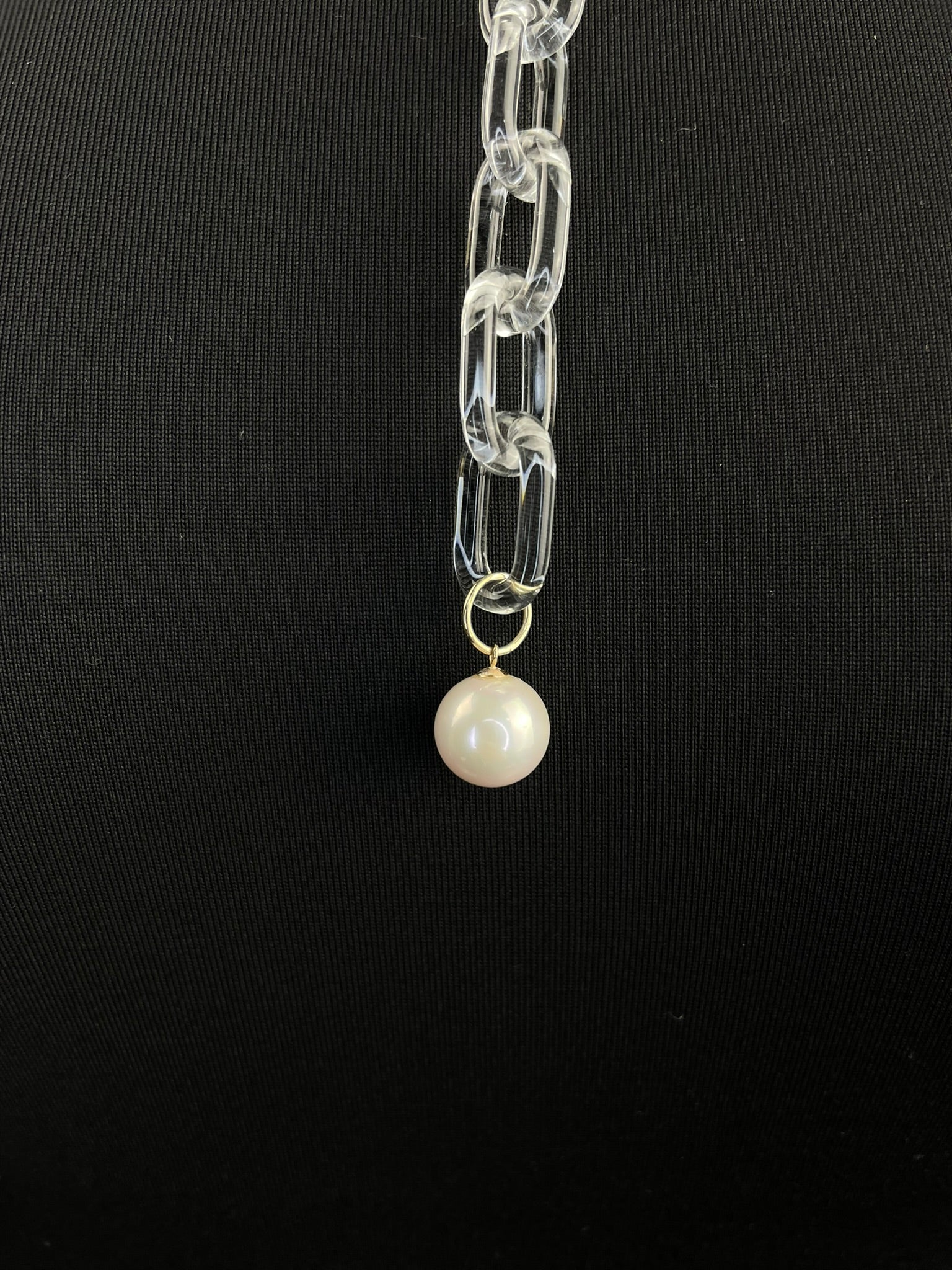 Borosilicate Glass and 9ct Gold Statement Necklace image 3