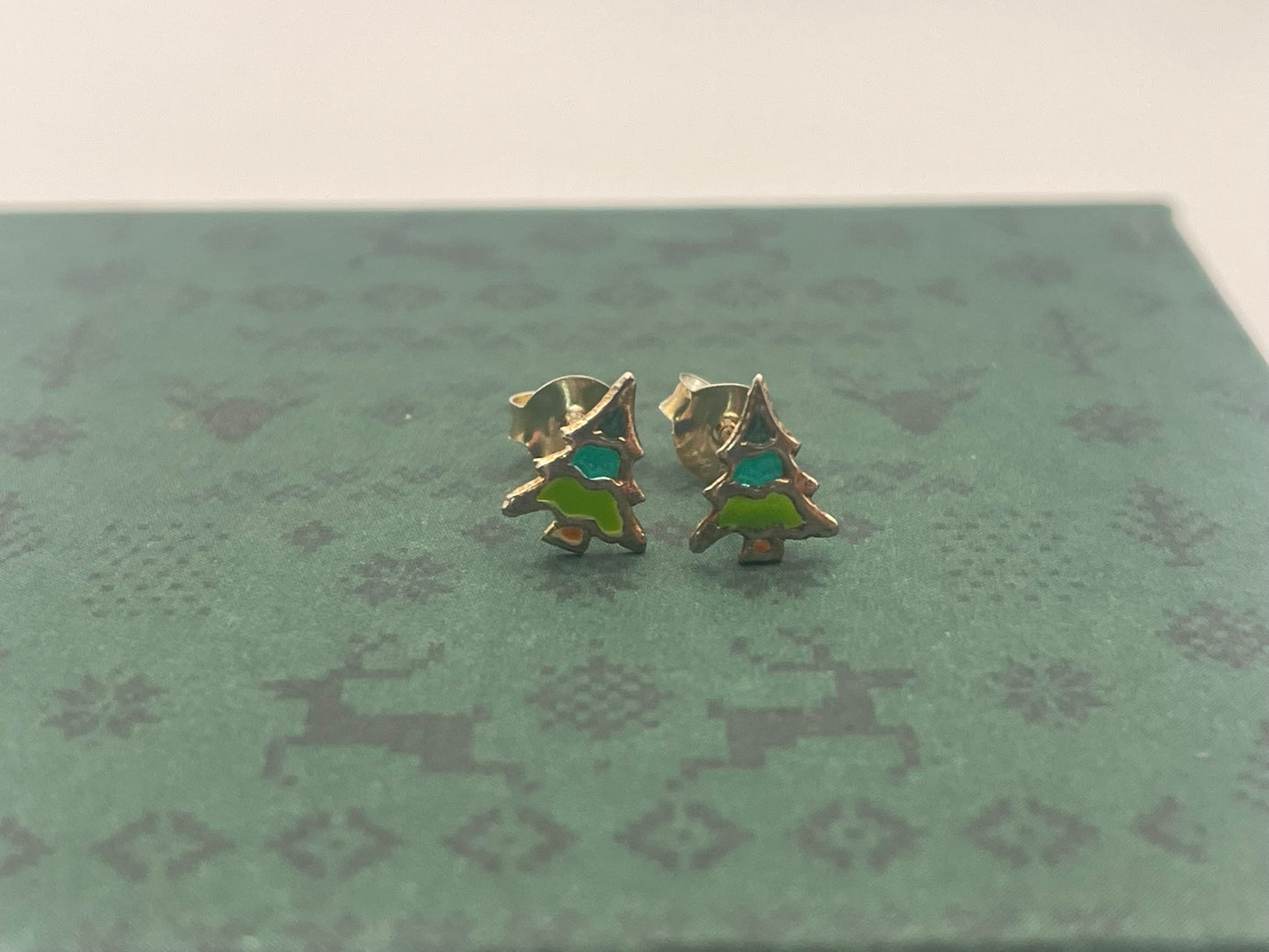 Sterling Silver Christmas Tree Earrings