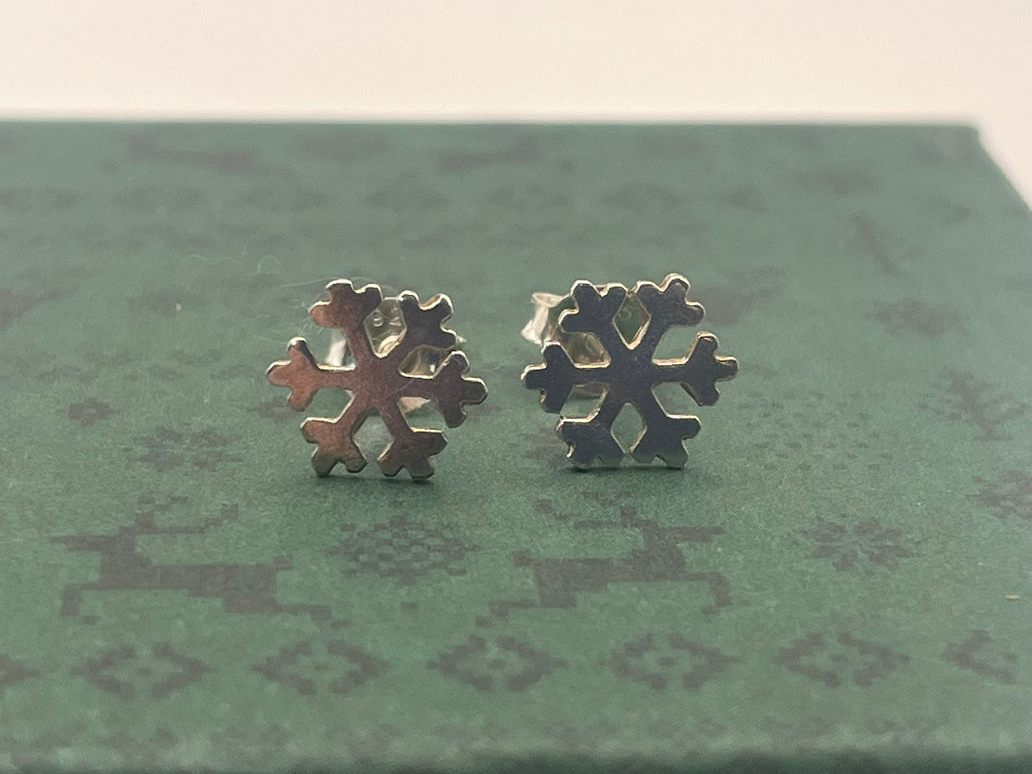 Sterling Silver Snowflake Studs