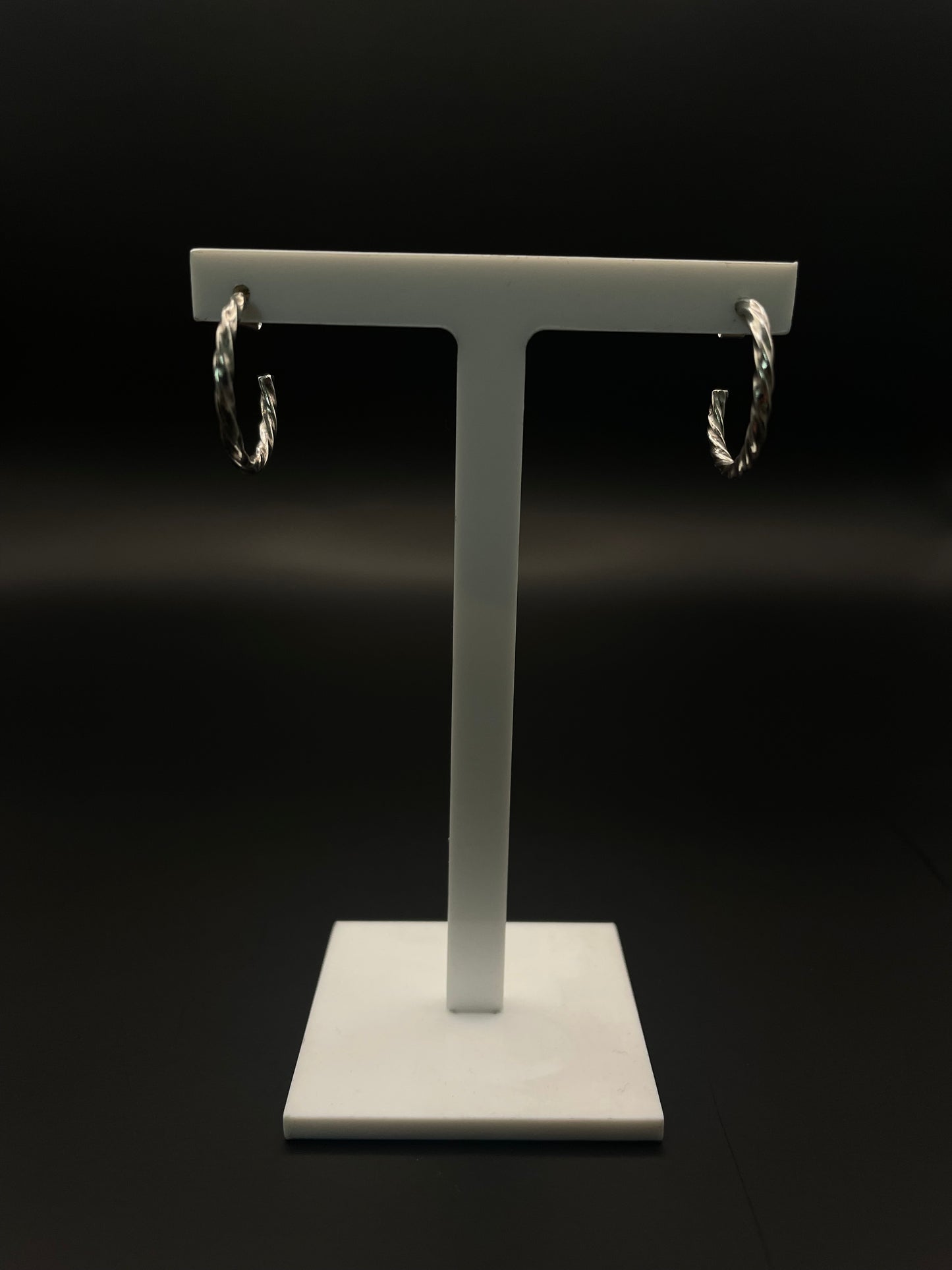Square Wire Twist Hoops