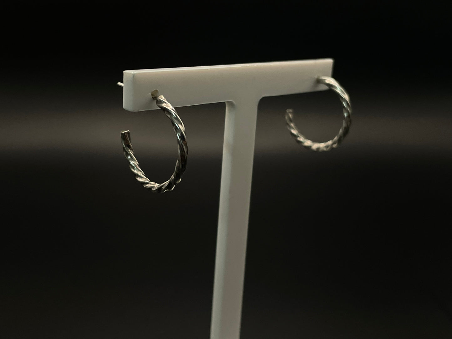 Square Wire Twist Hoops
