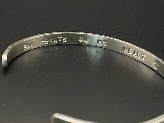 Paw Prints on My Heart Bangle
