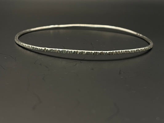 Bark Effect Wire Bangle