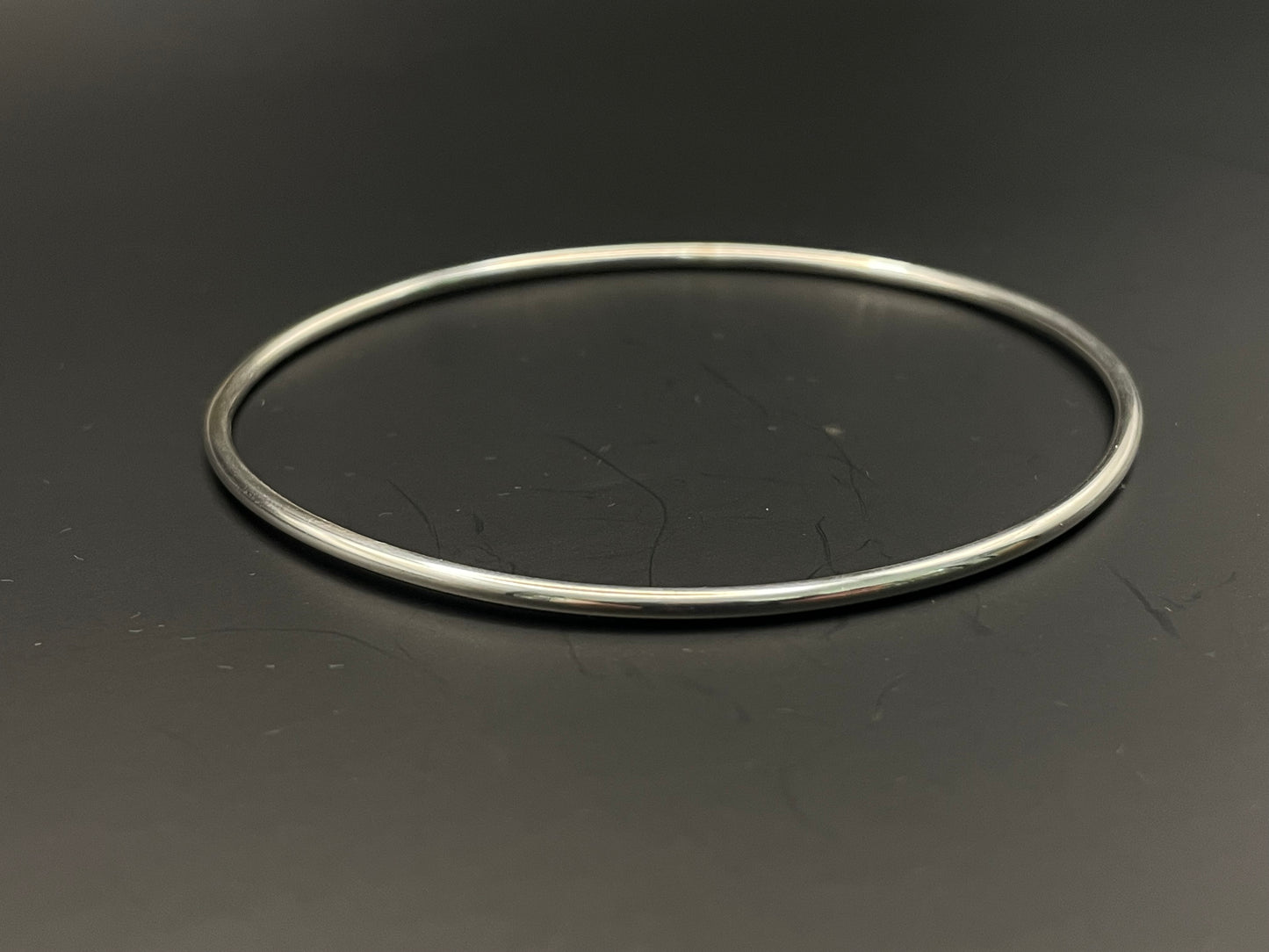 Faceted Hammered Circle Bangle