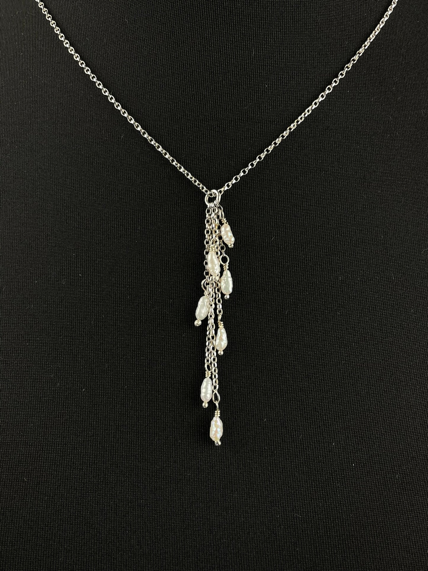 Waterfall Pearl Necklace image 0