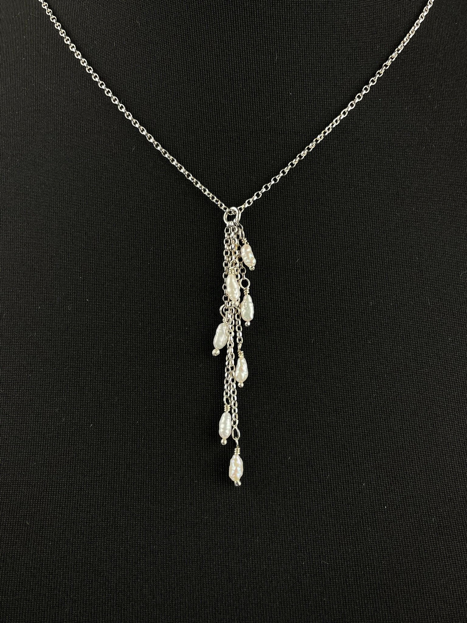 Waterfall Pearl Necklace image 0