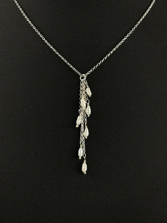 Waterfall Pearl Necklace image 0