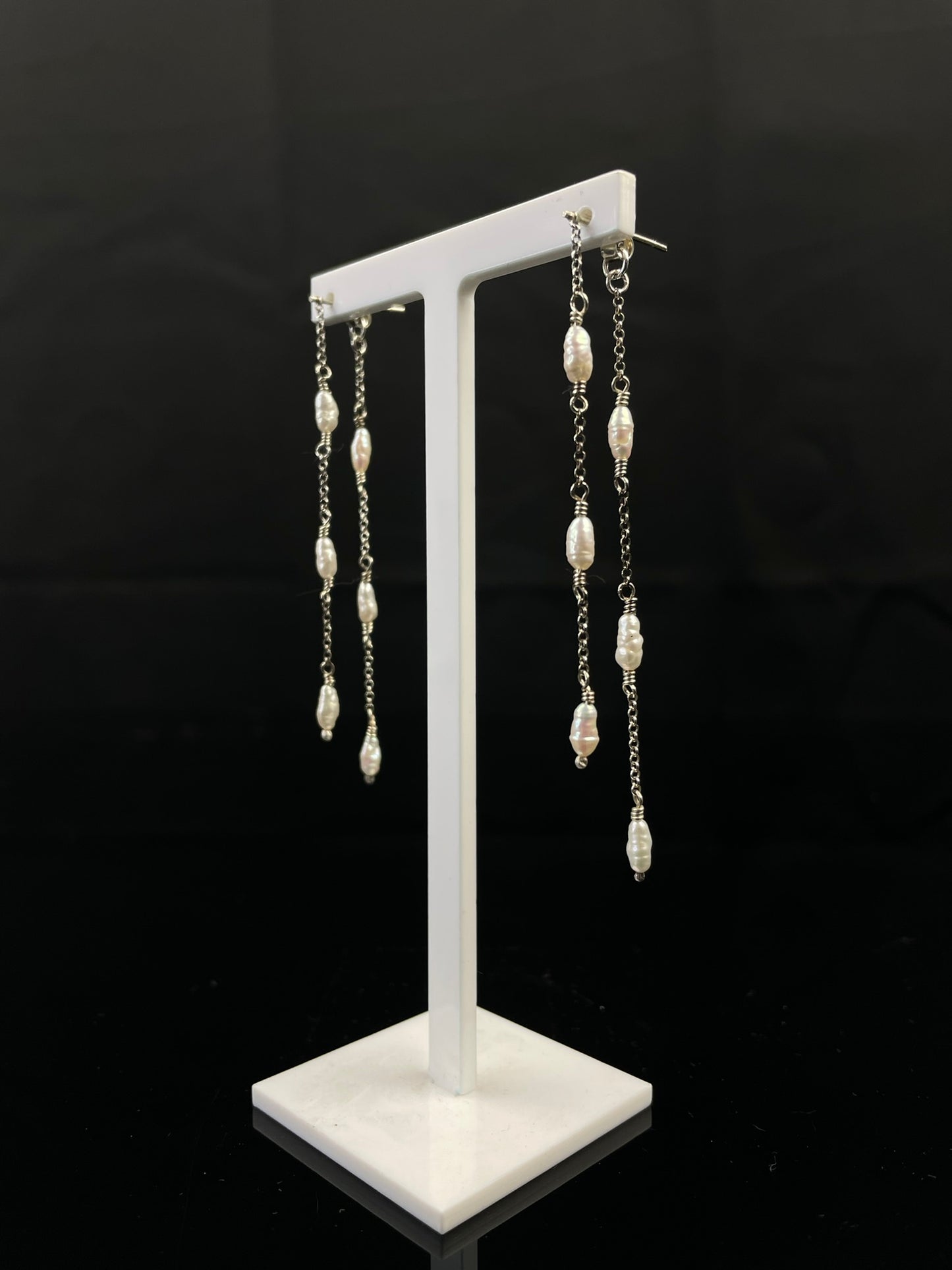 Waterfall Pearl Earrings image 2