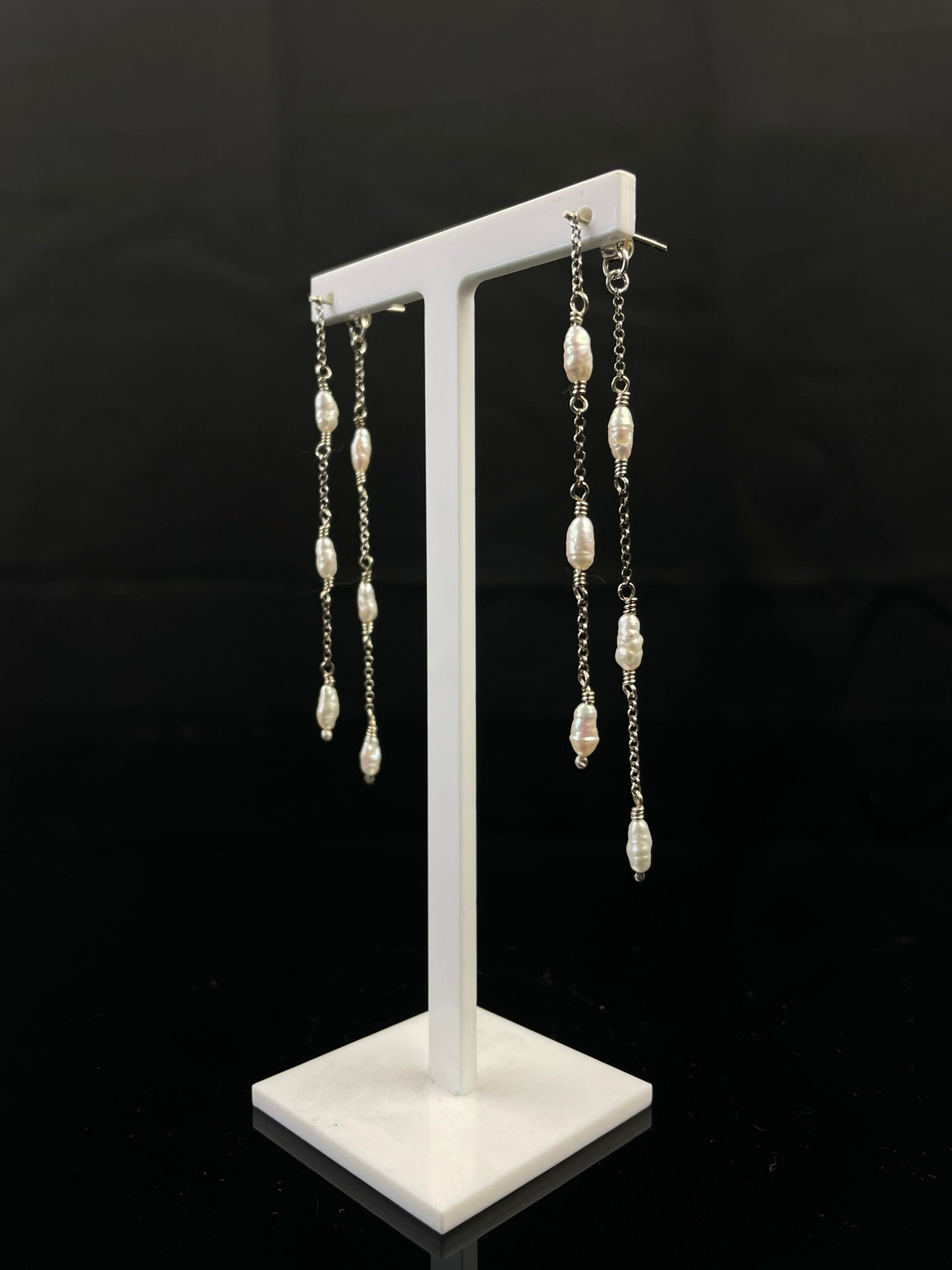 Waterfall Pearl Earrings image 2