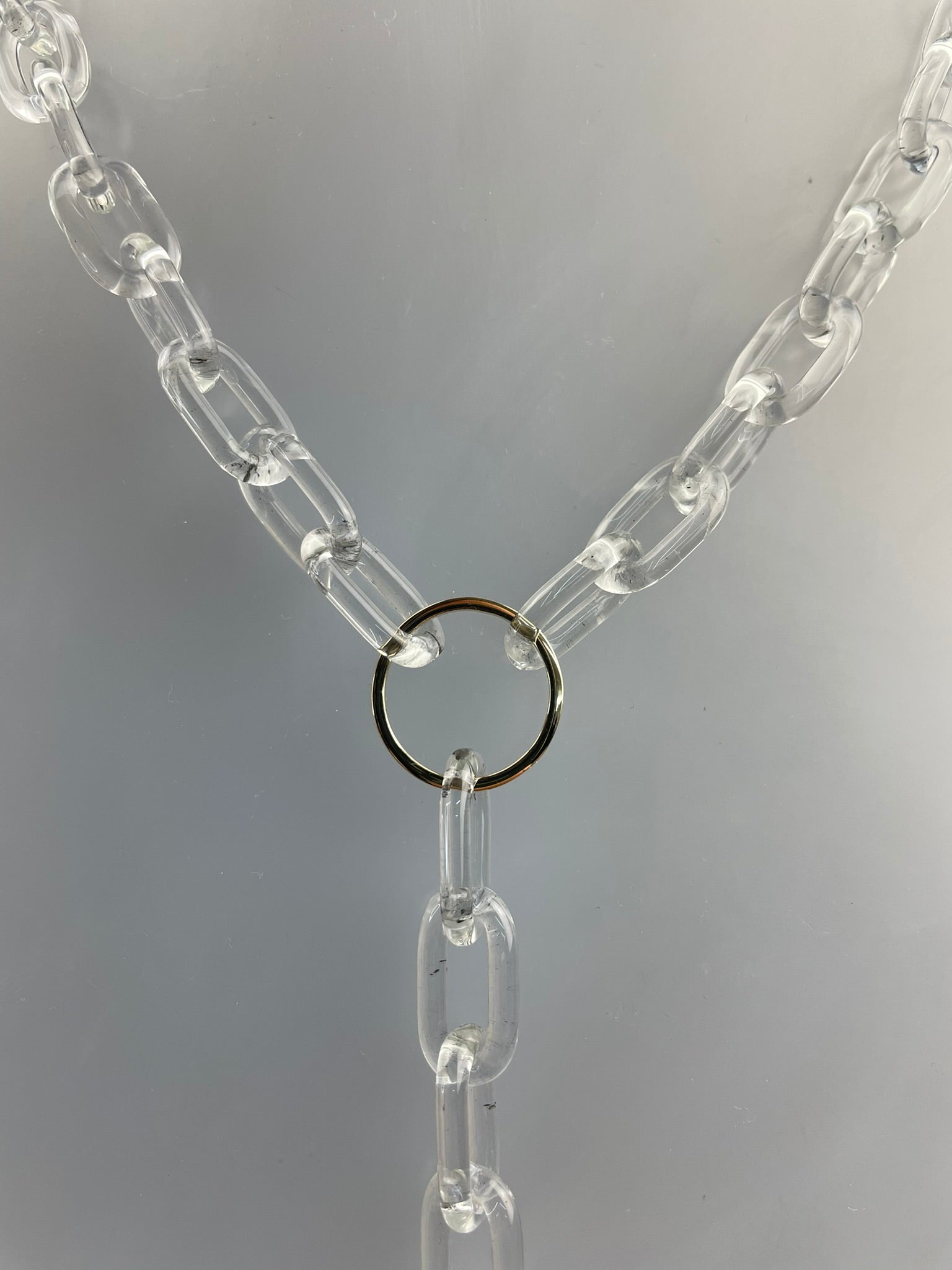 Borosilicate Glass and 9ct Gold Statement Necklace image 8
