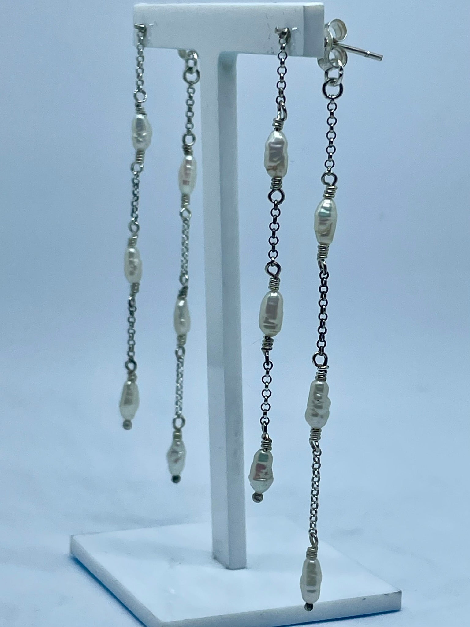 Waterfall Pearl Earrings image 7