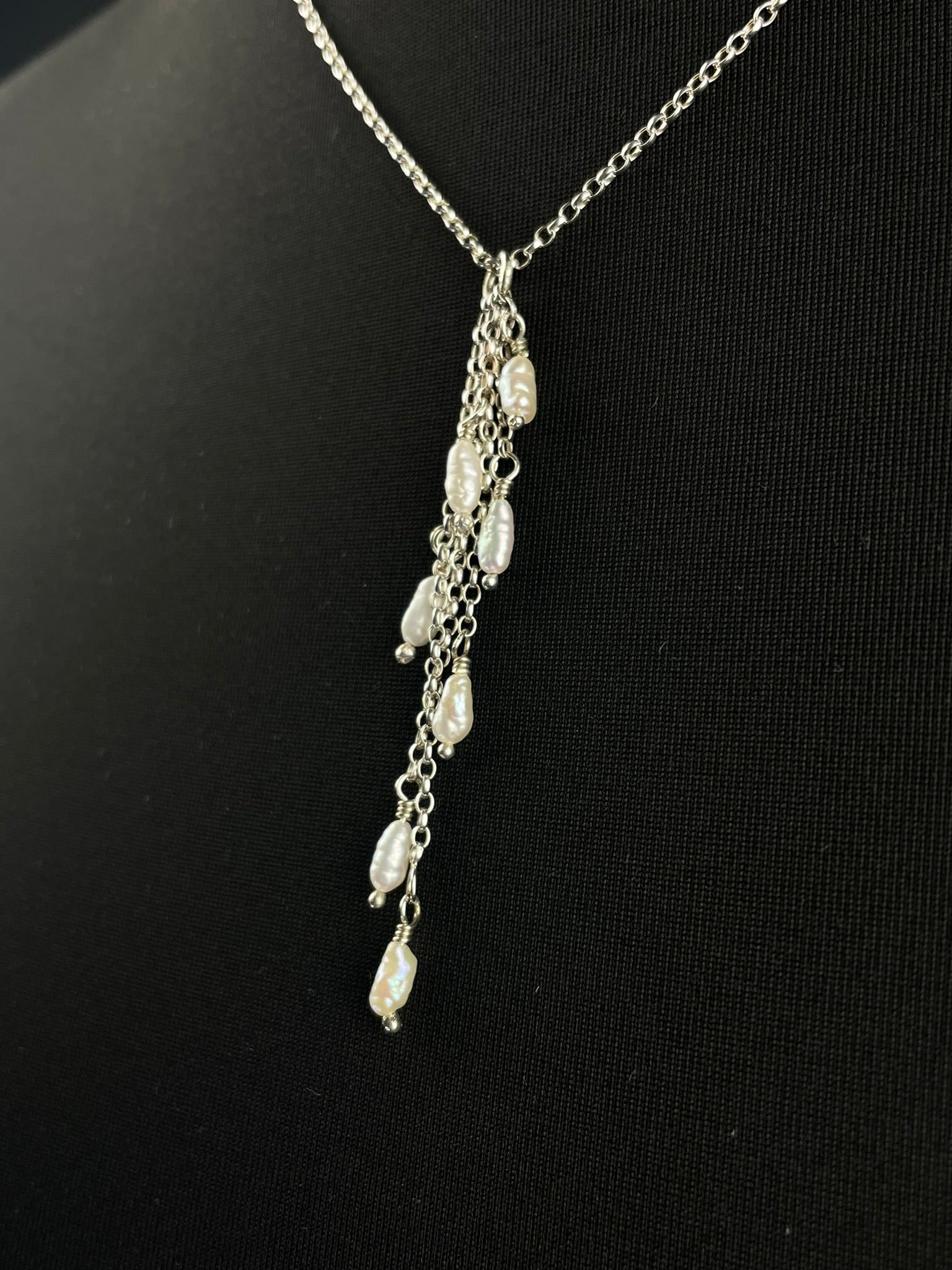 Waterfall Pearl Necklace image 2