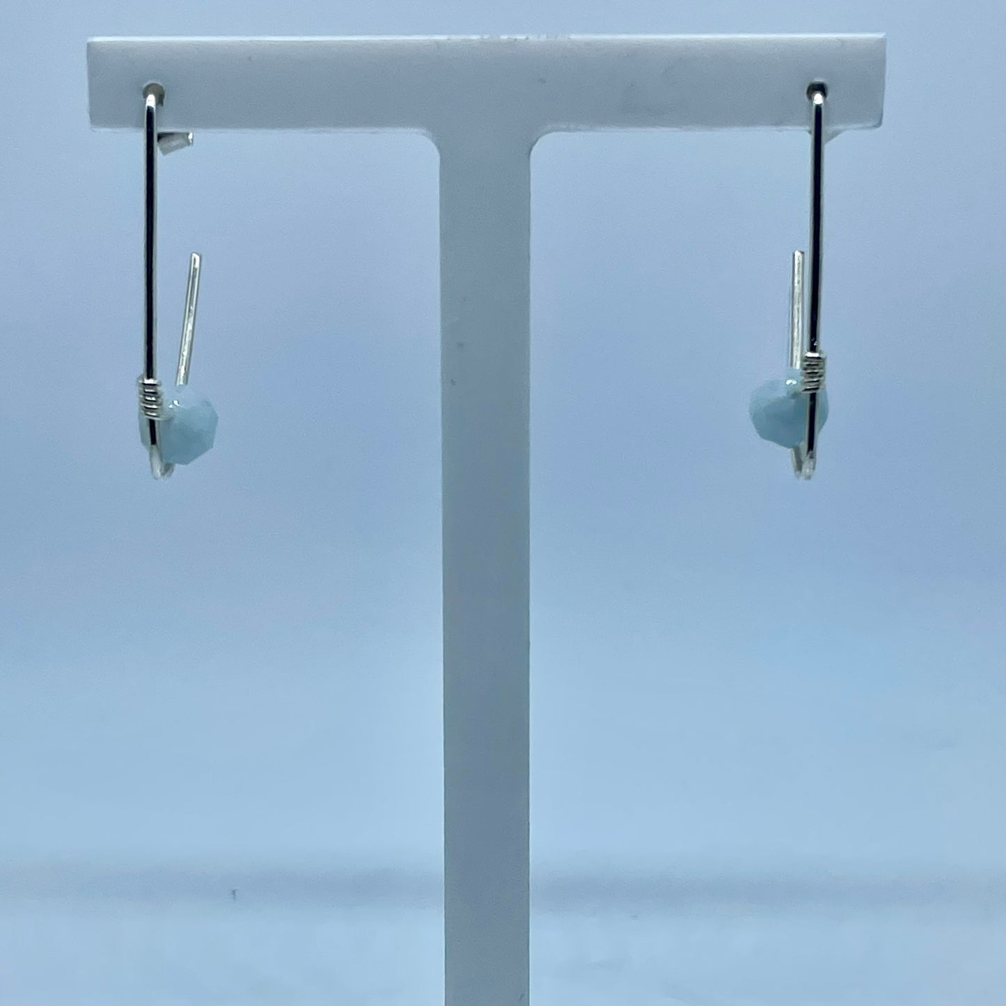 Sculptural Aquamarine Earrings image 3