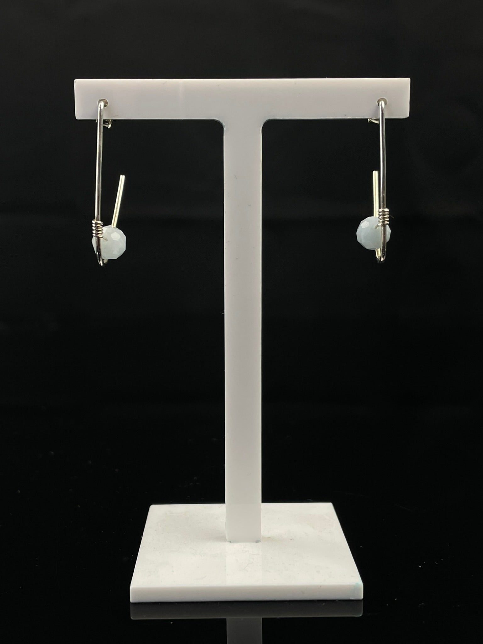 Sculptural Aquamarine Earrings image 1
