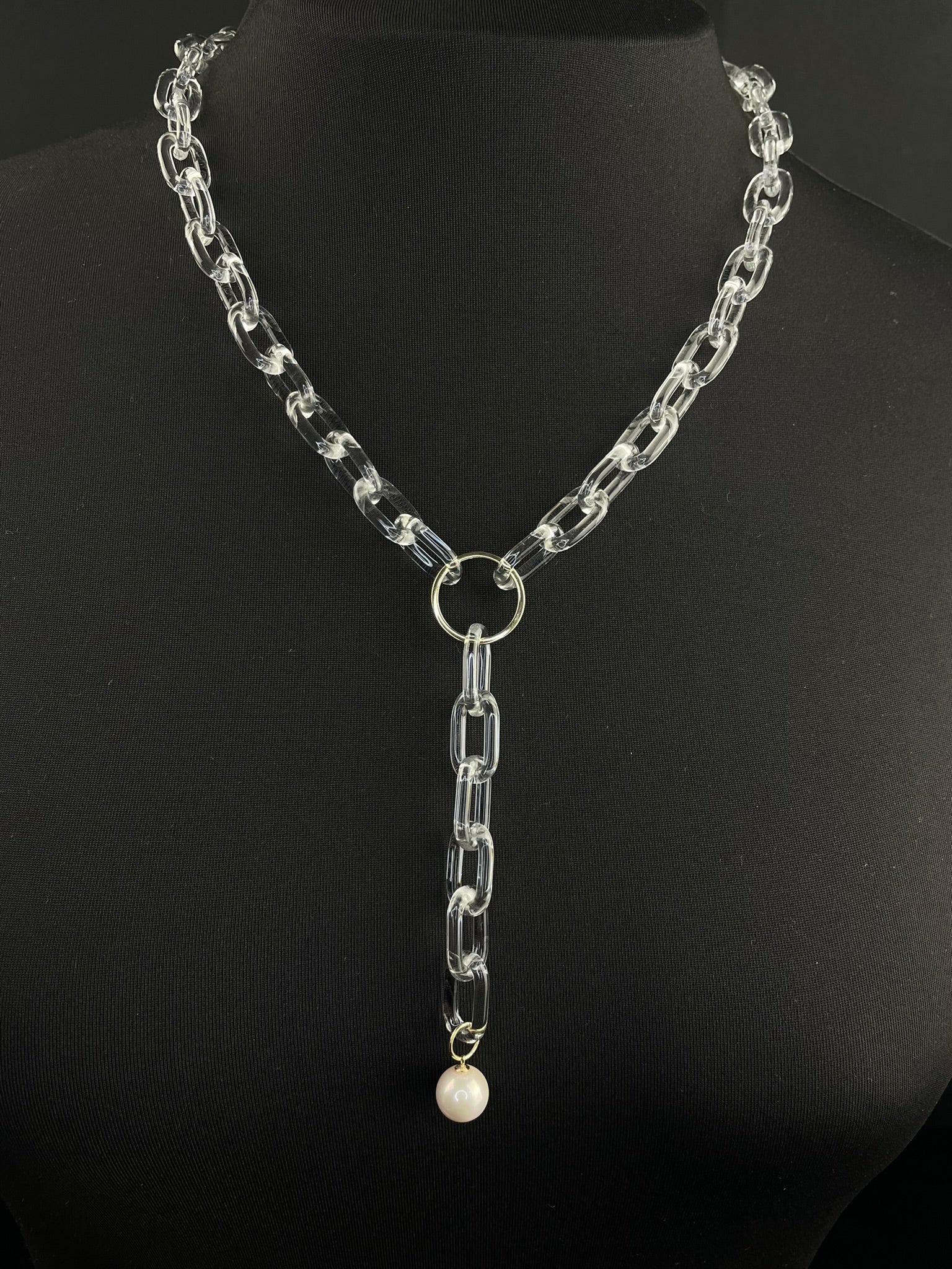 Borosilicate Glass and 9ct Gold Statement Necklace image 0