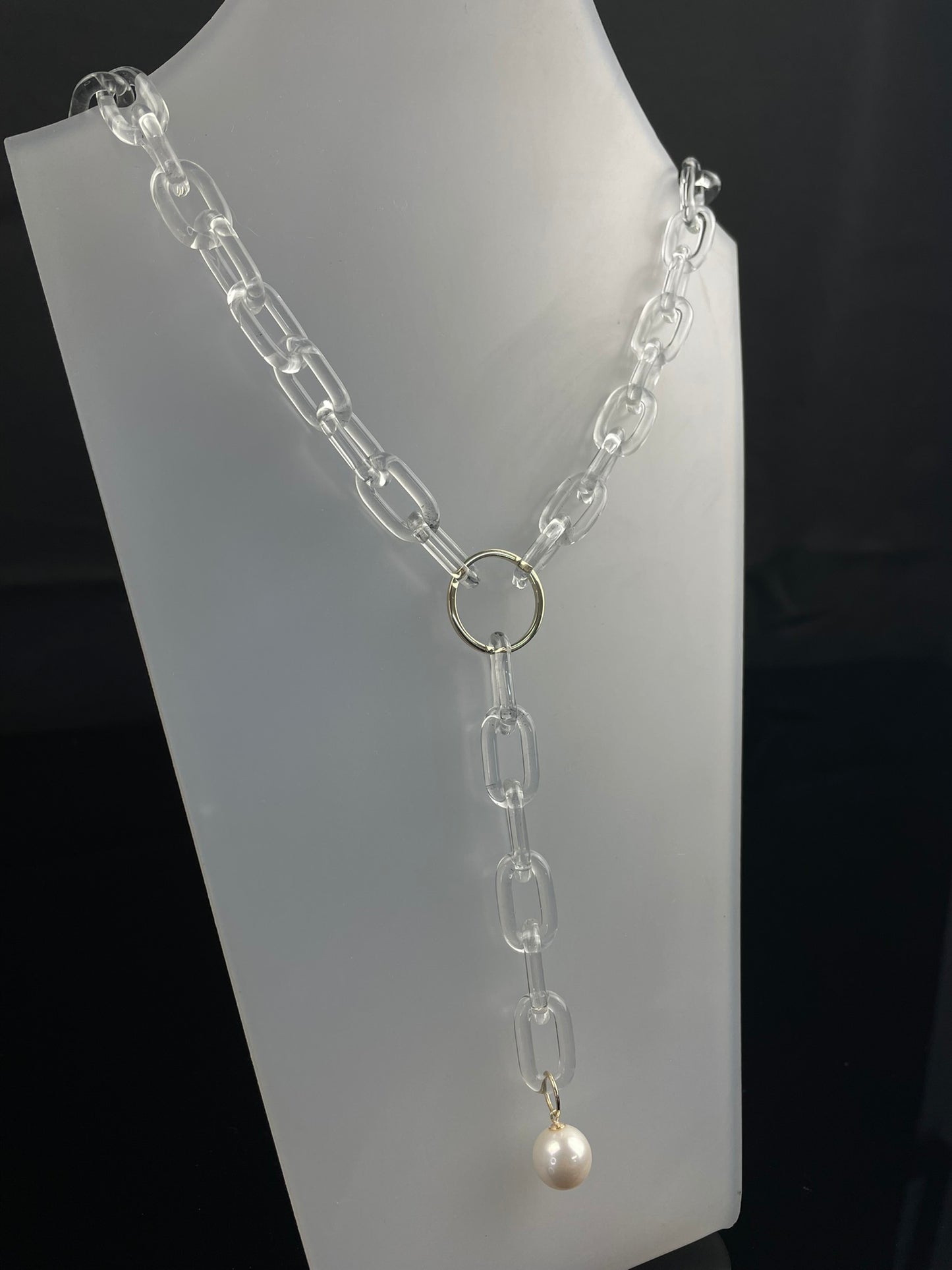 Borosilicate Glass and 9ct Gold Statement Necklace image 9