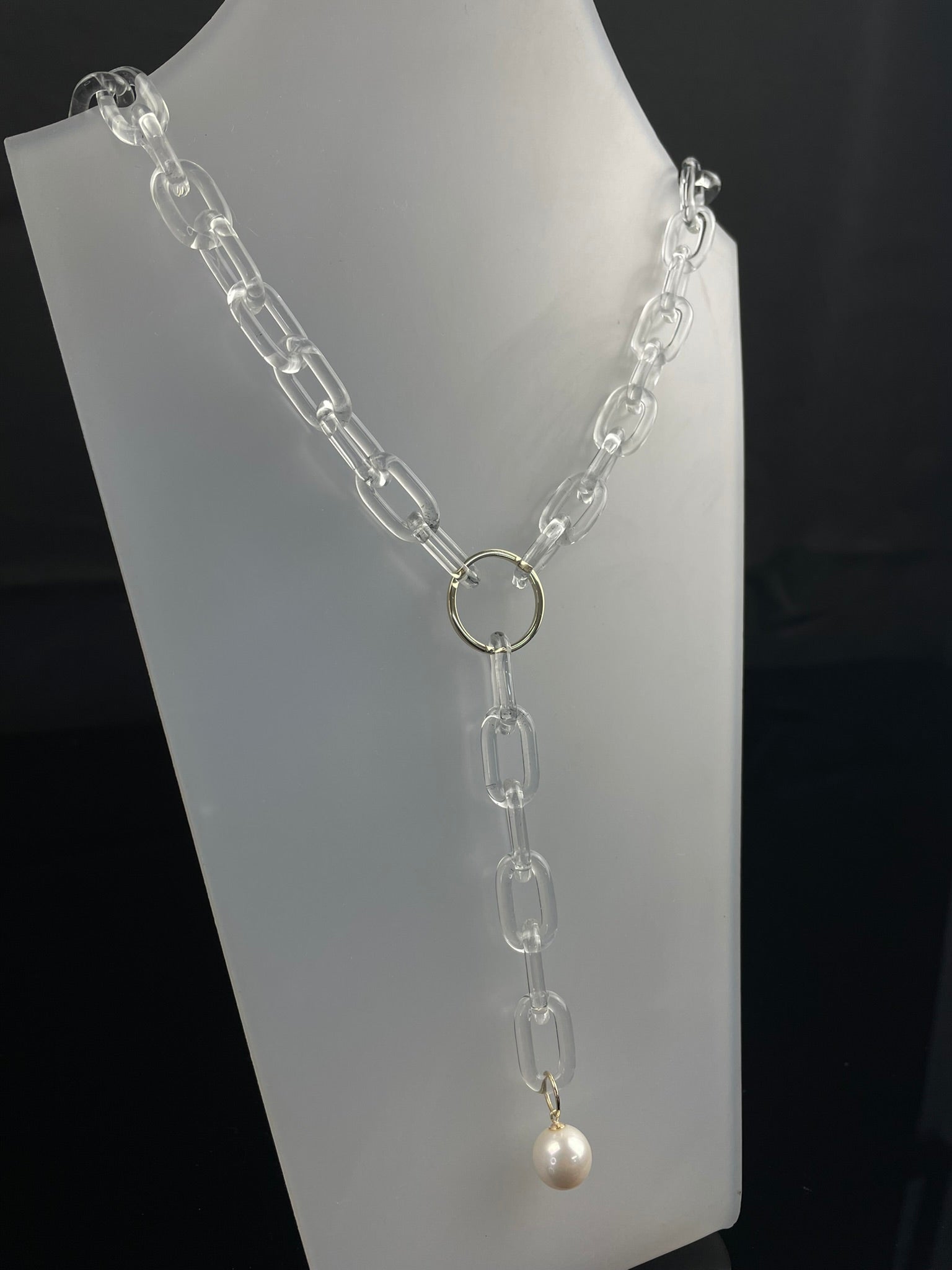 Borosilicate Glass and 9ct Gold Statement Necklace image 9